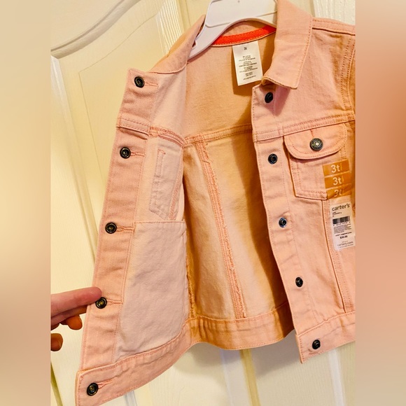 NEW! Carter’s Button Down Pink Denim Jacket - Picture 4 of 12